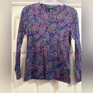 Lauren Ralph Lauren Paisley Top